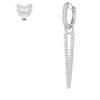 CUORI MILANO "CUORI MILANO Orecchini con lettera ""v"" in argento con zirconi"