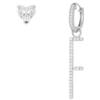 CUORI MILANO "CUORI MILANO Orecchini con lettera ""f"" in argento con zirconi"