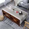 ZMNSZBD Tovaglia rettangolare in lino con nappe e tasche