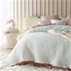 room99 ROOM103 Room99 Molly Elegante copriletto in ecru 200 x 220 cm, versatile come copriletto o copridivano, coperta per letto e divano, trapunta stile ideale come bedspread