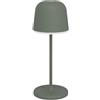 Eglo Lampada da tavolo a LED per esterni, senza fili, con touch, dimmerabile, dotata di picchetto, alluminio, acciaio grigio, IP54
