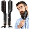DAJASD Piastra per Barba Capelli Uomo, Pettine Elettrica Riscaldata Rapida Lonico, Spazzola Lisciante Elettrica 30s di Riscaldamento Rapido Lonico, Temperature Regolabili, Portatile per Viaggi e Casa