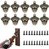 ACHANFLY 10 Pezzi Apribottiglie da Muro Stappa Bottiglie Cavatappi da Muro in Metallo Apribottiglie da Parete Birra con Viti Vintage Apribottiglie Montaggio a Parete per Bar, Caffè, Ristoranti, Cucine