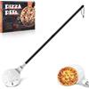 Herogo Pala rotante per pizza, spatola perforata in acciaio inox da 22,9 cm, accessori in metallo con manico staccabile, superficie ampia e adatta al forno