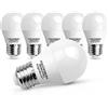 Aigostar Lampadina LED E27 9W (Equivalenti a 62W), Bianco Naturale 4000K, 840 Lumen, Mini Globo, CRI > 80, Non Dimmerabile, Pacco da 5
