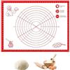 FerraDrend Spianatoia Silicone Grande,80 × 60 cm Spianatoia per Impastare Antiscivolo,Tappetino Silicone per Impastare Antiaderente con Misurazione,Spianatoia Riutilizzabile per Pizza Pasta Macaron, senza BPA