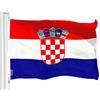 G128 Croazia Croatian Flag 3x5 ft Stampato in Ottone Occhiello di Poliestere 150d Bandiera Indoor/Outdoor - Molto più Spesso più Durevole 100d 75d Poliestere