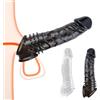 CHUNZLISEX Guaina Fallica in Silicone, Guaina Pene Set Sex Toys, Pénile Ingrandimento Estensore, Pene Estende le Dimensioni, Trasparente Preservativo Riutilizzabile, Ritardo Giocattoli del Sesso per Uomo
