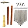 Alnicov 17 tasti Kalimba Kit di accessori fai-da-te Mbira Thumb Piano con chiavi Ponte in legno e martello con manico in legno