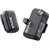 BOYA Boyamic, 2 microfoni wireless per Android/fotocamera/tablet, riduzione del rumore AI, registrazione interna a 32 bit, touchscreen AMOLED, controllo app, batteria 9h per registrazione (1TX+1RX