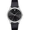 Emporio Armani Orologio Uomo, movimento a tre lancette con data, cassa in acciaio inossidabile 43 mm con cinturino in pelle, AR2500