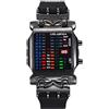 MINILUJIA Orologio Digitale Freddo Tempo Binario Display LED Impermeabile con Cinturino in Gomma Unico Creativo Moda Sport Orologi Da Polso Un PZ