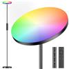 YICAIZI Lampada da terra a LED RGB, Piantana lampada da terra super luminosa dimmerabile da 36W che cambia colore, moderno lampada con telecomando e controllo touch, 2700 K-6500 K per soggiorno