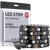 BTF-LIGHTING WS2811 IC=RGB IC Indirizzabile Dream Color Striscia LED 5M 30LED/m 10Pixel/m 150LED 50pixel Non Impermeabile Nero PCB Flessibile DC12V Effetto Inseguimento per la Decorazione Casa