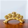 ODMYZG Statuette a forma di gufo,decorazione del gufo,artigianato per ornamento mobili,scultura ornamento per casa e ufficio. Regali per gli amanti dei gufi. (Cinque gufi d'oro)