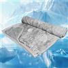 JINGTOPS Coperta Refrigerante 2 in 1 Letto a 2 Lati, Rinfrescante per Chi Dorme Caldo 200x150cm, in Fibra di Raffreddamento Estiva (Stampa Grigia)