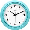 TAHEAT Orologio da Parete Silenzioso Moderno Blu Bambini 25cm | Design Rotondo | Batteria Inclusa | Ideale per Camera Bambini Letto Soggiorno Cucina