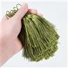 Duories 100 mini sete fatte a mano, con colori, ciondolo 'nappa', corda per gioielli, accessori fai-da-te, borse, segnalibri, souvenir, verde militare