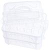 New brothread 2 Strati Scatola/Organizzatore Trasparente Impilabile per 40 Bobine di Filo da Ricamo e Cucito per la Casa (Dimensioni Rocchetto Requisito: Altezza ≤5,6cm; Larghezza ≤4,3cm)