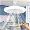 UOEONR Lampada Ventilatore da soffitto,Lampada a ventilatore,E27 Lampadario da Soffitto,Ventilatore da Soffitto Silenzioso con Luce e Telecomando,3 Velocità,Temporizzabile (Senza Telecomando)