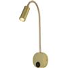 Ohulelks Lampada da Parete A Collo D'Oca A LED 3W Caldo 3000K AC85-265V, con Cablaggio Tipo Luce da Comodino con Proiettore Regolabile Girevole, Montata A Parete Lampada da Lettura A Luce Soffu