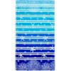 BIANCHERIAWEB Telo Mare Jacquard Spugna Asciugamano Spiaggia Disegno Lanzarote Degradè Telo Mare Blu