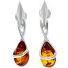 SilverAmber Jewellery Orecchini a perno in vera ambra baltica naturale e argento Sterling 925 GL151 e Argento, colore: Cognac, cod. GL151C