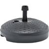 Sicignano Casalinghi Ingrosso Casalinghi Sicignano | Base Tonda Grande 17 Litri da Riempire per Ombrellone, Plastica, con Tubo, Resistente, Compatibile con Tubo da 33 a 48 mm, Finitura Elegante in Rattan, Ø45x30,5h cm (1, Antracite)