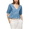 Pepe Jeans Berta, Camicia Donna, Blu (Blue),XL