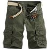 MJGkhiy Pantaloni Cargo Uomo Corti Estivi Pantaloncini Trekking con Tasche Laterali Eleganti Pantaloncini da Lavoro Hiking Bermuda Uomo con Tasche Cargo Sportivi Pantalone Corto