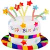 Boland 00932 - Cappello Happy Birthday, cappello in peluche per compleanno, torta, regalo, sorpresa, festa, decorazione