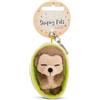 NICI 61603 Sleeping Pets Portachiavi a forma di riccio nel cestino, compagno fedele per lo zaino o la borsa di grandi e piccini, 8 cm, marrone