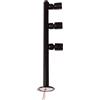 ASTA CON 3 FARETTI LED BIANCO NEUTRO 3x1w ORIENTABILE NERO GIOIELLERIA E4D5