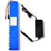 PACCO BATTERIA PILA 36V 12Ah 385x67x38 mm RICARICABILE AL LITIO PER EBIKE H2B2