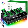 BEBONCOOL GAMING Caricatore con 4 batterie ricaricabili da 6200 mWh per Xbox One/Series X|S, Xbox One Series Controller Pack con stazione di ricarica per controller XboxOne/S/X/Elite