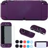 COMCOOL Custodia agganciabile per Nintendo Switch OLED 2021 - Cover protettiva Accessori per Nintendo Switch OLED e controller Joy-Con con pellicola protettiva per pollice - Rosso vino