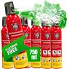 notlok Safety Work - 6x Mini Estintore Casa 750g con Schiuma Senza Fluoro Sicura sulla Pelle | A, F, E fino a 1000V | Estintori per Casa Vacanze, Estintore Auto, Barca e Appartamento | Ideale per B&b