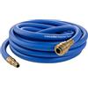 Poppstar Tubo per aria compressa attacco rapido 5 metri (PVC ibrido con tessuto, raccordo rapido) tubo compressore aria 20 bar, blu
