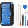 JVMAC Set Cacciaviti di Precisione Professionale 76 in 1 Giravite per Phillips Torx Security Pentalobe Tri-Point Strumenti, Cacciaviti Magnetico per Occhiali iPhone Cellulari PC Riparazione Ecc