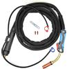 ELECTROMECANICA CANTABRIA ELCAN ELCAN Torcia per saldatura a filo professionale da 4 metri MIG MAG 501d con connettore euro per saldatrice a gas semiautomatica raffreddata ad acqua (torcia 501D)