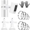 LALAGO Supporto universale per asta per fotocamera esterna interna, Stick Up Cam/Pro, Indoor Cam, fotocamera Spotlight/Plus/Pro telecamera di sorveglianza e pannello solare (Bianco, 2 pcs)