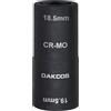 DAKCOS Chiave a bussola per dadi da 18,5 x 19,5 mm per dadi ruota CR-MO, 1/2 per cerchioni in alluminio speciali per cambio ruota