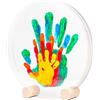 Patrocle Kit Impronte Famiglia 5 Peps - Kit Decorazione Neonati - Idee Regalo Puericultura Bebe - Plexiglass Made in France - Regalo Natale o Compleanno - Impronte Famiglia Supporto Legno