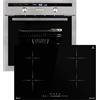 KKT KOLBE Cucina: 60cm Forno da incasso EB8013ED + 77cm Piano Cottura Induzione IH87704RL | Rosticceria | Sensore di temperatura del nucleo | Griglia | Aria calda | Cassetti telescopici | SET8013IH877RL