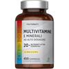 Horbäach Multivitaminico Completo Donna e Uomo | 450 Compresse | con 20 Ingredienti Essenziali | Multivitamin Tablets | Horbaach