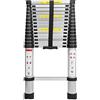 Feidak Scala telescopica in alluminio, 2,6 m, 3,2 m, 3,8 m, 4,4 m, antiscivolo, sicura, in alluminio, universale, portatile, portata 150 kg