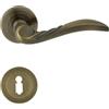 domino PETRA-R M3 - Set di maniglie per porta con serratura a chiave BB - Rosone rotonda - Maniglia per porta dell'ufficio, porta della cantina e porta interna - Ferri per porta in alluminio -