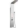 HUOLE Colonna doccia idromassaggio spazzolata,Pannello Doccia Miscelatore 3 Funzioni Colonna Doccia Set in 304 Inox Sistema Set Doccia con Soffione Fisso,Massaggi,Doccetta e Bocca Vasca(7 * 20 * 140 cm)