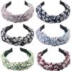 MIQIQAO Alice Bands - Fasce per capelli miste in tessuto stampato, accessorio per capelli da donna per adulti (confezione da 6)
