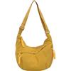 Caistre Borsa a tracolla in nylon a mezzaluna borsa da donna a tracolla da uomo a tracolla borsa per gnocchi, giallo1